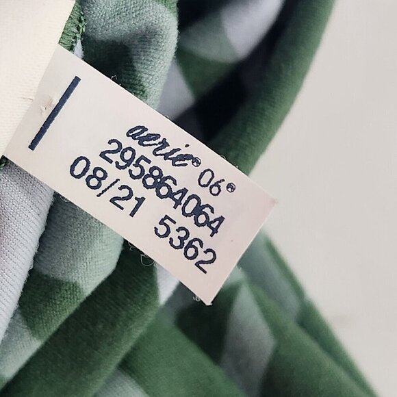 Offline By Aerie Real Me Xtra 7/8 Leggings M Green Houndstooth High Waist - Picture 10 of 12